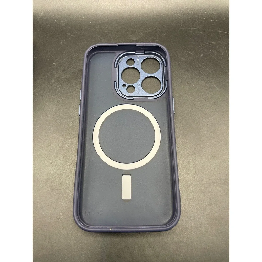 WRJ iPhone 15 Pro Case Magnetic MagSafe Compatible Blue with Screen Protector